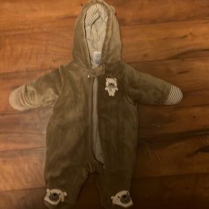 NB super soft and cozy teddy bear onesie